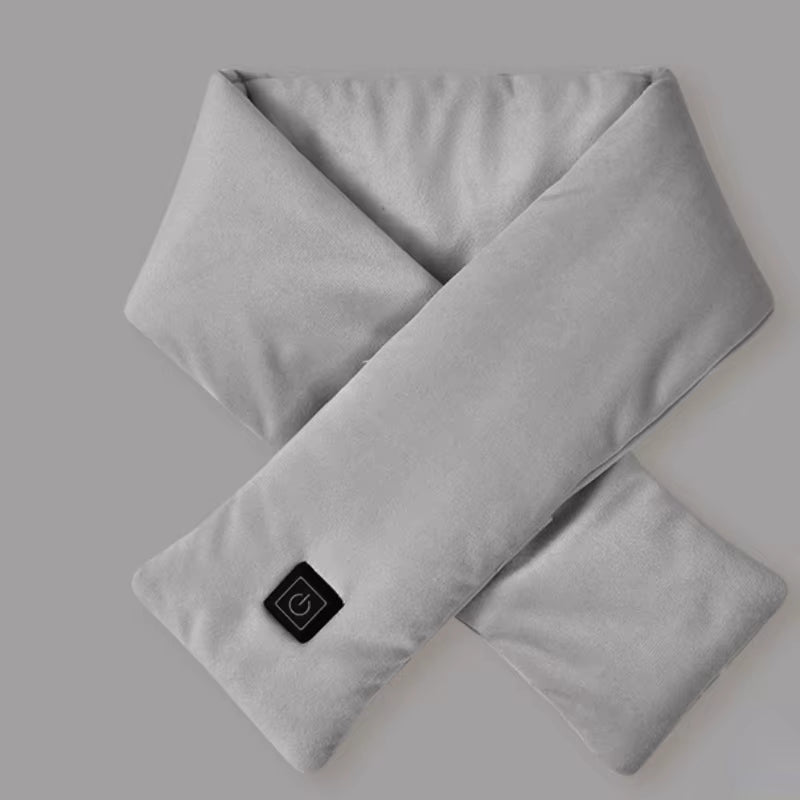 USB Women Men Heating Scarf Temperature Scarf 3 Gears Wrap Fleece Washable Electric Neck Warmer Not Inclound Battery for Camping