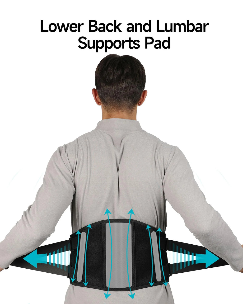 Cordless Heating Pad, 53'' Lower Back Brace Massager with Heat - Rechargeable Heating Belt, 3 Heating Levels & 5 Massage Mode, Gifts (Black)