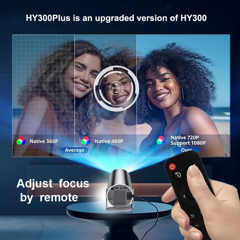 HY300 plus HD Projector Portatil 4K Projetor Android LED Video Home Theater Cinema Phone Mini Proyector Movie HY300 Pro