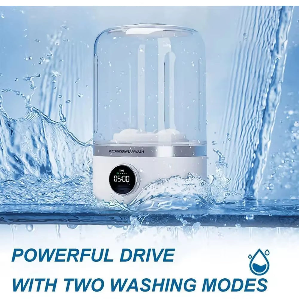 Wireless Washing Machine Portable Underwear Cleaner 1L Mini Socks Washing Machine Dehydratable Laundry Bucket