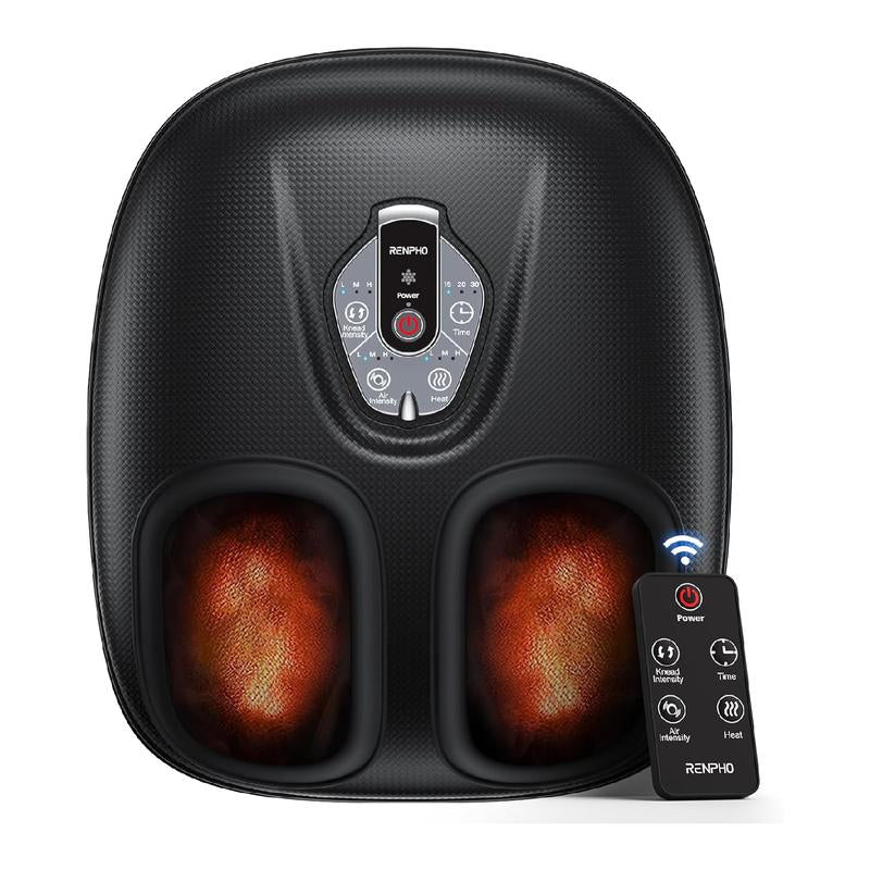 [Livestream Exclusive] RENPHO Electric Shiatsu Foot Massager with Heat & Remote – Deep Kneading for Sizes up to 12, Ideal Gift for Men & Women Christmas Gifts