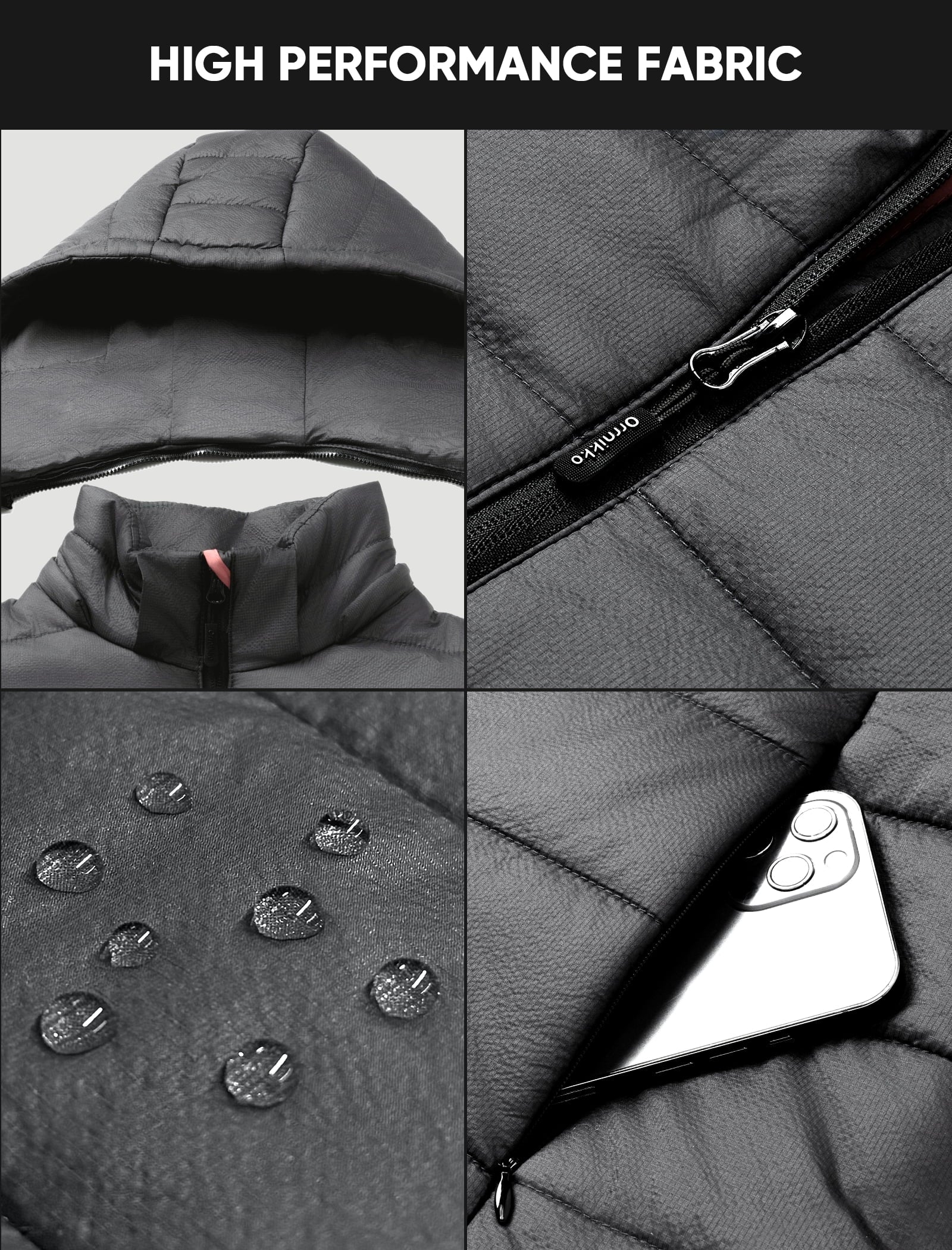 Heated Vest for Women - Detachable Heated Hood with 7.4V 16000Mah Battery Pack, Women'S Heated Vest -Dark Gray, L