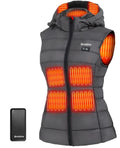 Heated Vest for Women - Detachable Heated Hood with 7.4V 16000Mah Battery Pack, Women'S Heated Vest -Dark Gray, L
