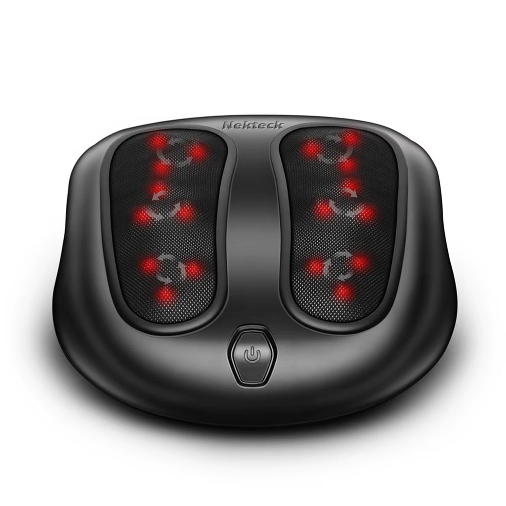 Foot Massager with Heat to Relieve Painful Sores, Shiatsu Heated Electric Kneading Foot Massager for Plantar Fasciitis,