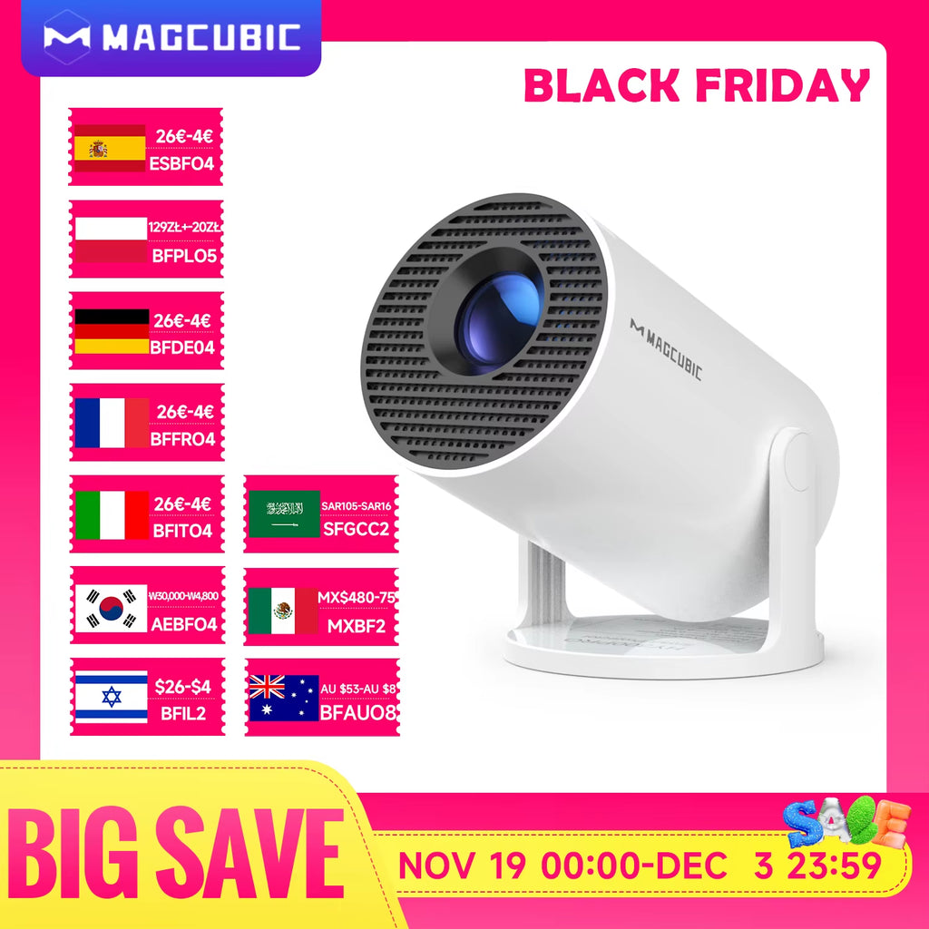 Projector HY300 Pro 8K Android 14 Dual Wifi6 290ANSI Allwinner H726 BT5.0 1080P 1280*720P Home Cinema Outdoor Projetor