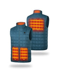 4-Zone Heated Quilted Vest for Men with Battery, Lightweight Heating Vest (Blue, L)