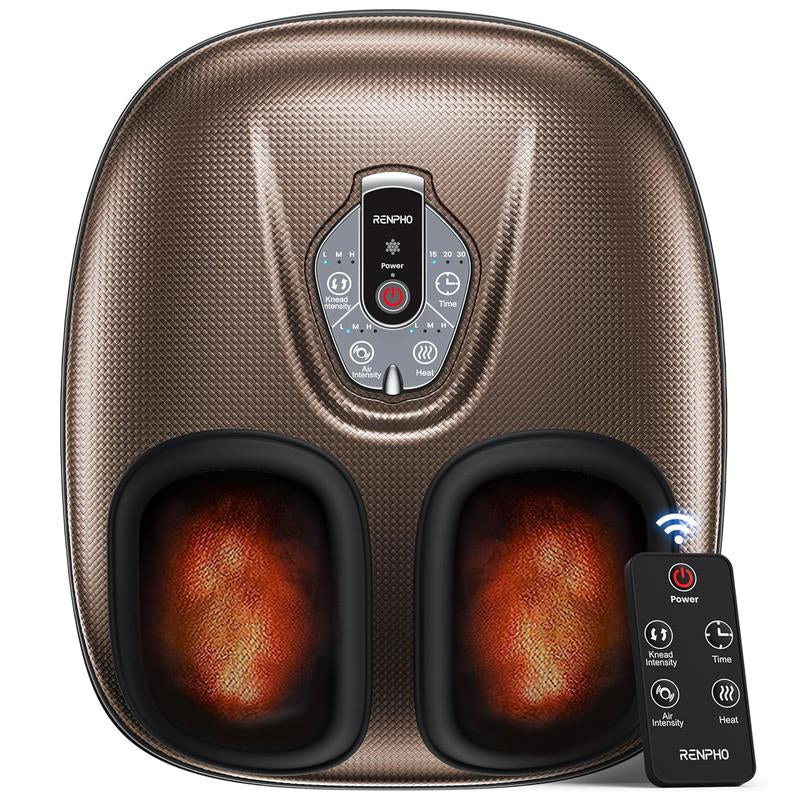 [Livestream Exclusive] RENPHO Electric Shiatsu Foot Massager with Heat & Remote – Deep Kneading for Sizes up to 12, Ideal Gift for Men & Women Christmas Gifts