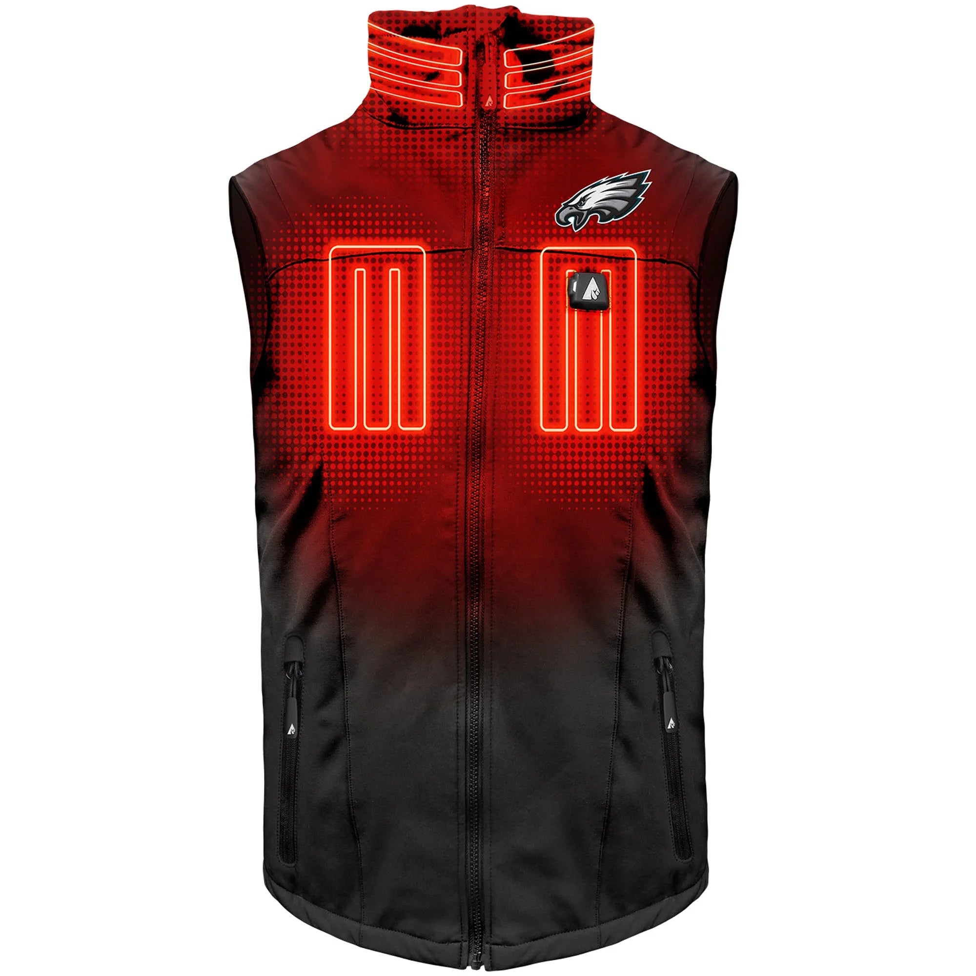 Men'S  Black Philadelphia Eagles 5V Softshell Battery Heated Full-Zip Vest