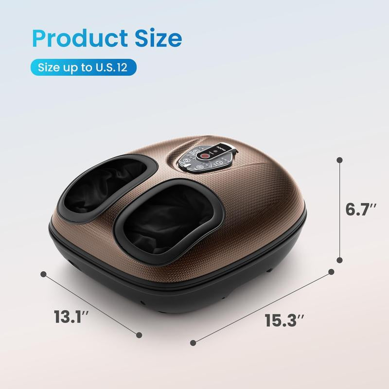 [Livestream Exclusive] RENPHO Electric Shiatsu Foot Massager with Heat & Remote – Deep Kneading for Sizes up to 12, Ideal Gift for Men & Women Christmas Gifts