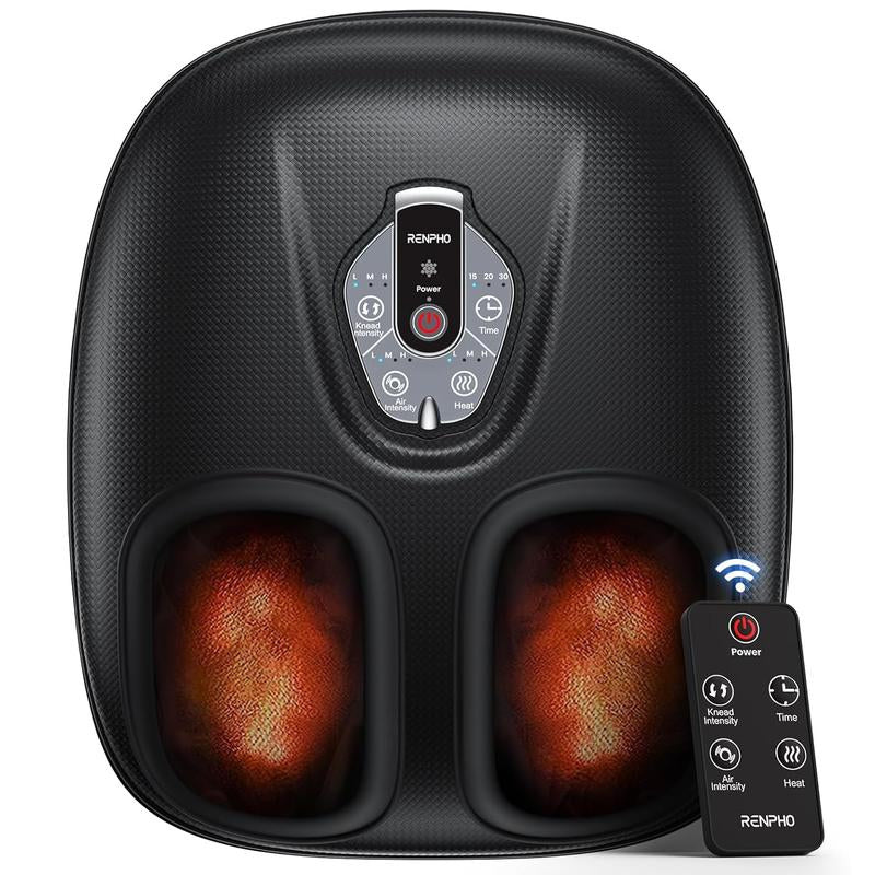[Livestream Exclusive] RENPHO Electric Shiatsu Foot Massager with Heat & Remote – Deep Kneading for Sizes up to 12, Ideal Gift for Men & Women Christmas Gifts