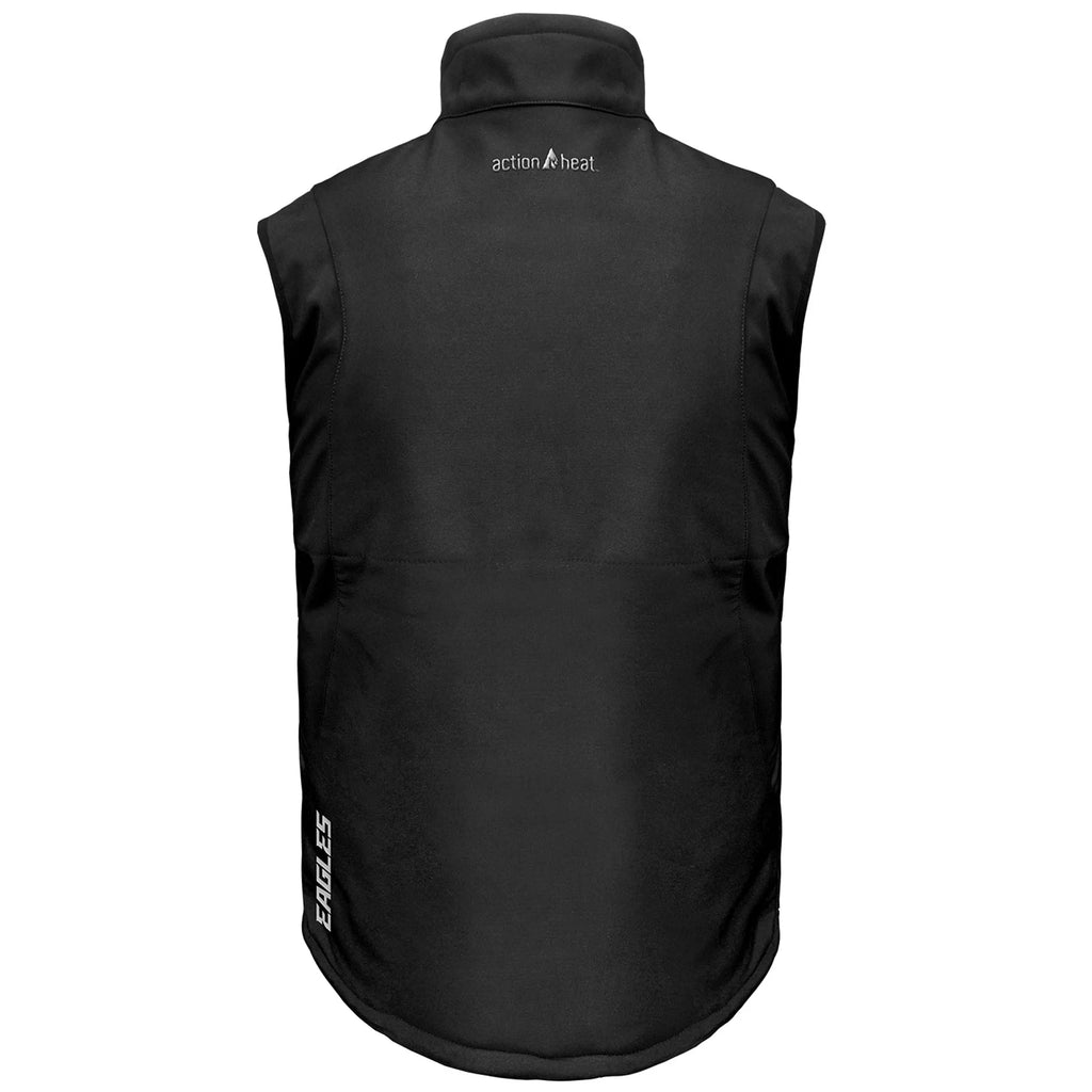 Men'S  Black Philadelphia Eagles 5V Softshell Battery Heated Full-Zip Vest