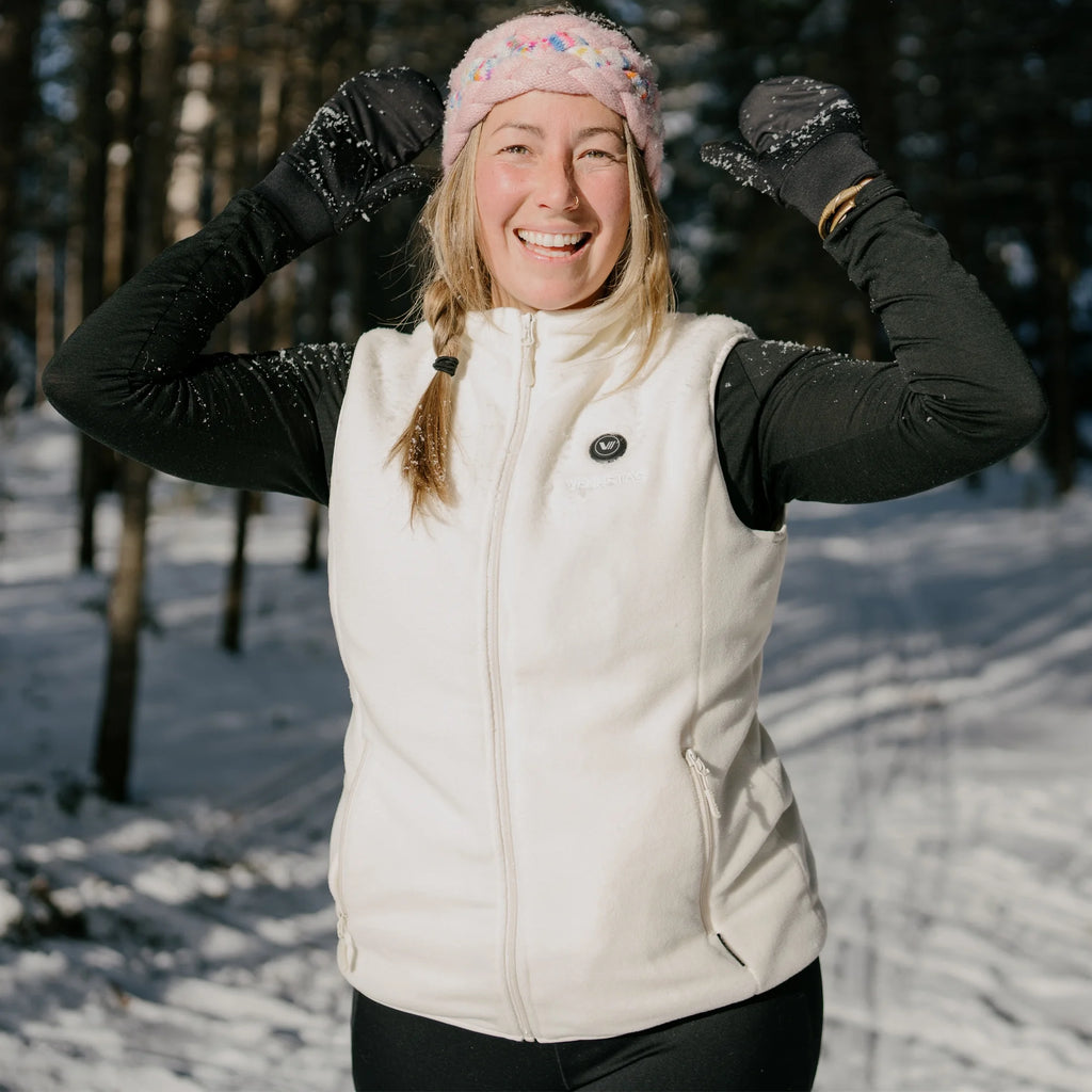 Fleece Heated Vest for Women with Battery Pack – Soft Lightweight Heated Clothing for Winter Outdoor