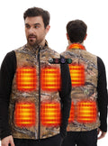 Heated Hunting Vest for Men, Camo Electric Size Adjustable 7.4V Heating Vest with Battery for Hunting