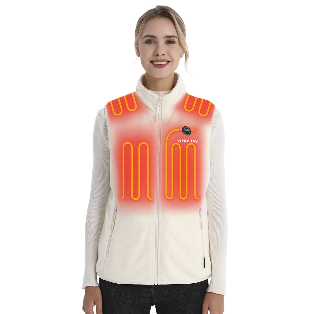 Fleece Heated Vest for Women with Battery Pack – Soft Lightweight Heated Clothing for Winter Outdoor