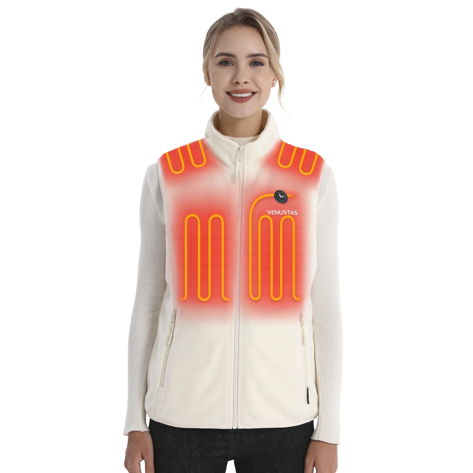 Fleece Heated Vest for Women with Battery Pack – Soft Lightweight Heated Clothing for Winter Outdoor
