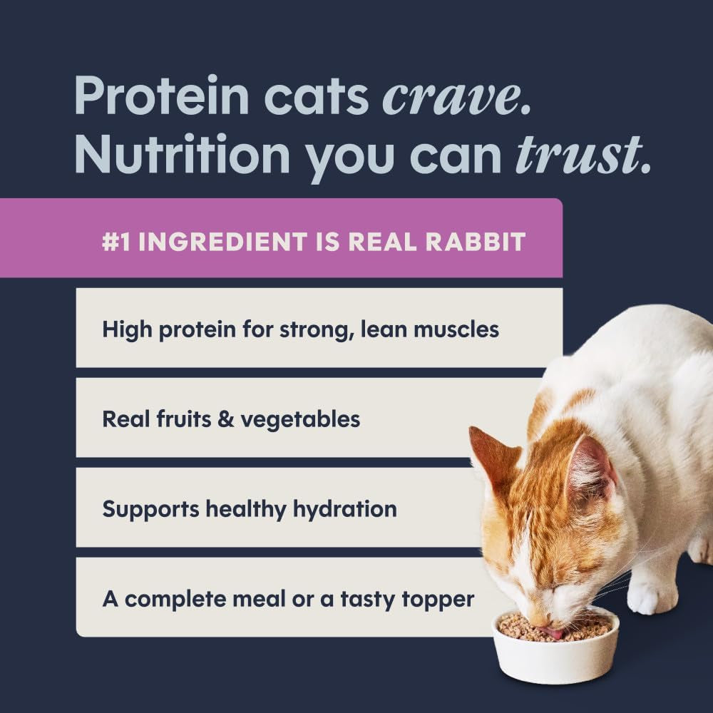 Original Grain Free Real Rabbit Recipe Natural Wet Canned Cat Food by , 5.5 Oz. Cans (Case of 12)