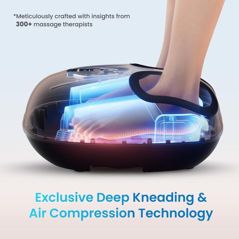 [Livestream Exclusive] RENPHO Electric Shiatsu Foot Massager with Heat & Remote – Deep Kneading for Sizes up to 12, Ideal Gift for Men & Women Christmas Gifts