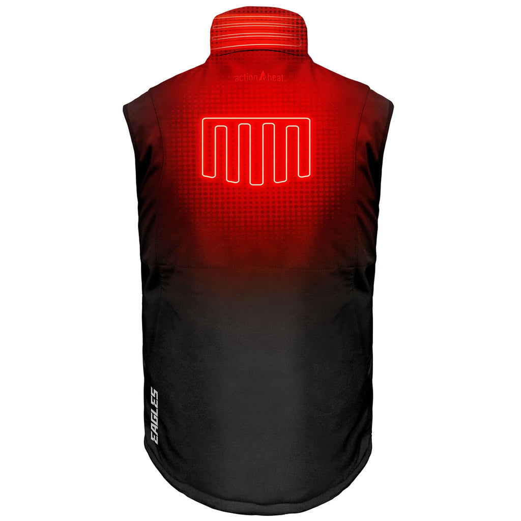 Men'S  Black Philadelphia Eagles 5V Softshell Battery Heated Full-Zip Vest
