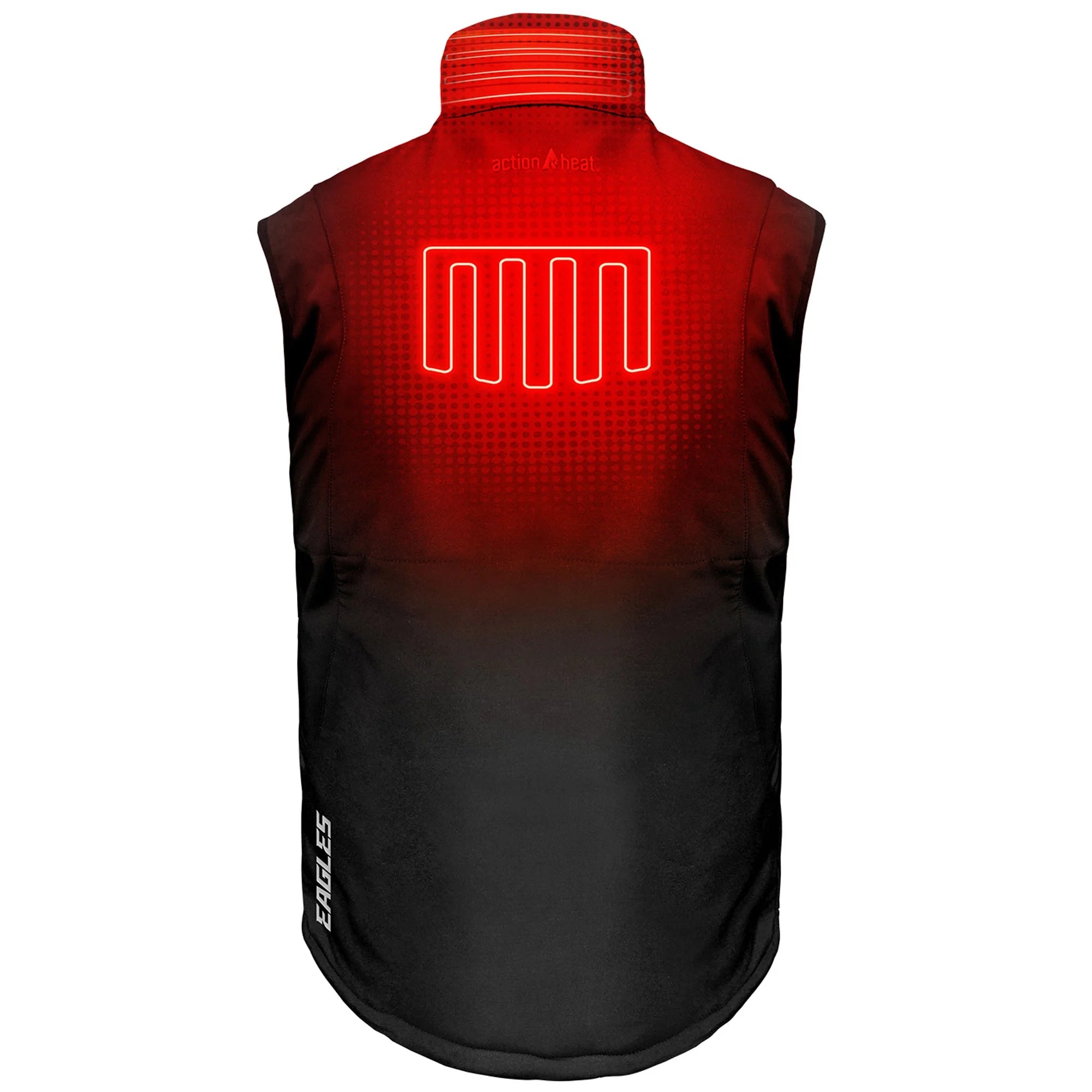 Men'S  Black Philadelphia Eagles 5V Softshell Battery Heated Full-Zip Vest